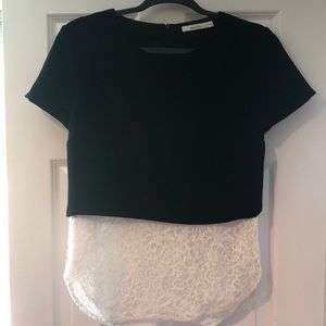 Bailey 44 lace detail top blouse